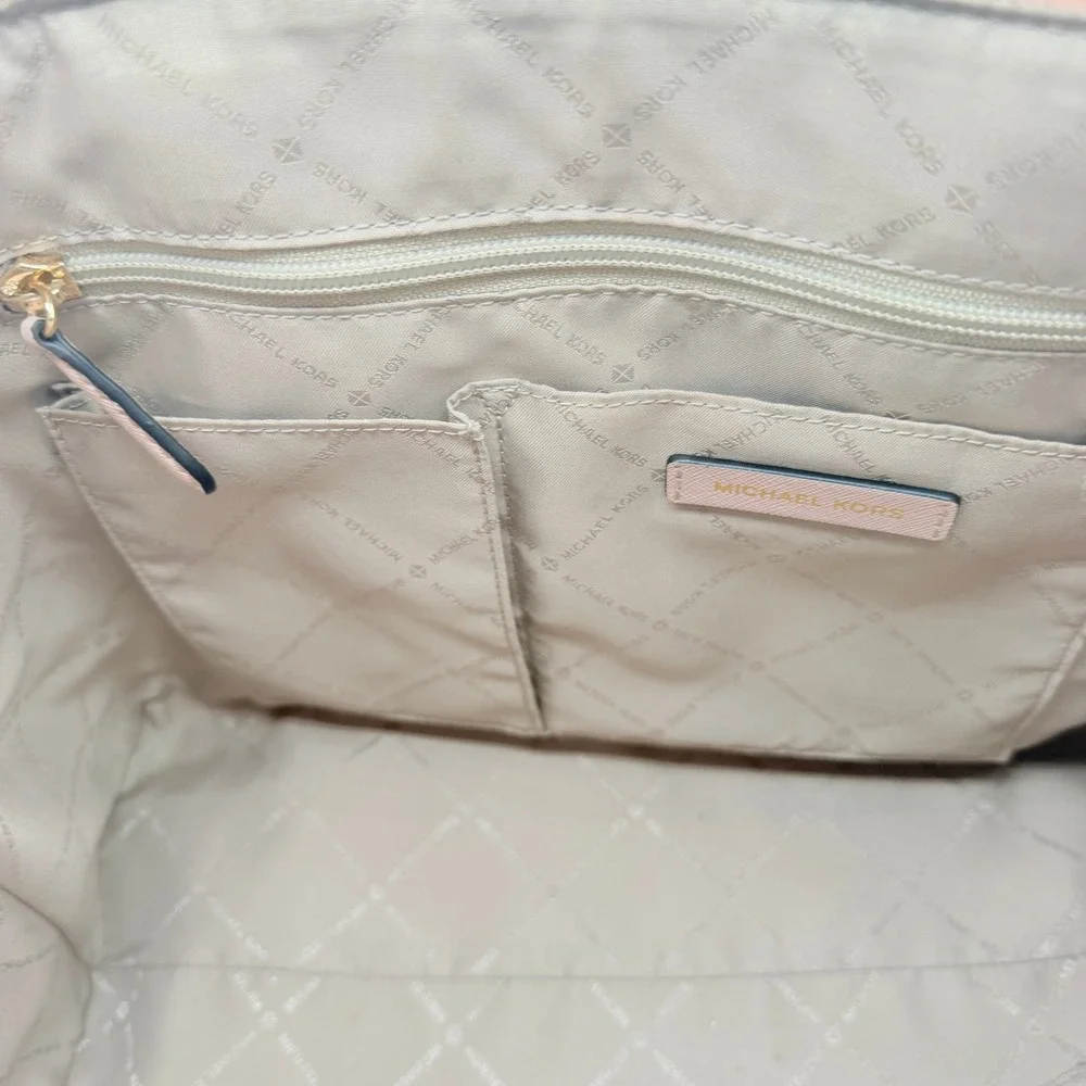 Michael Kors Ciara Satchel Womens Large Blush Pink Saffiano Leather Crossbody